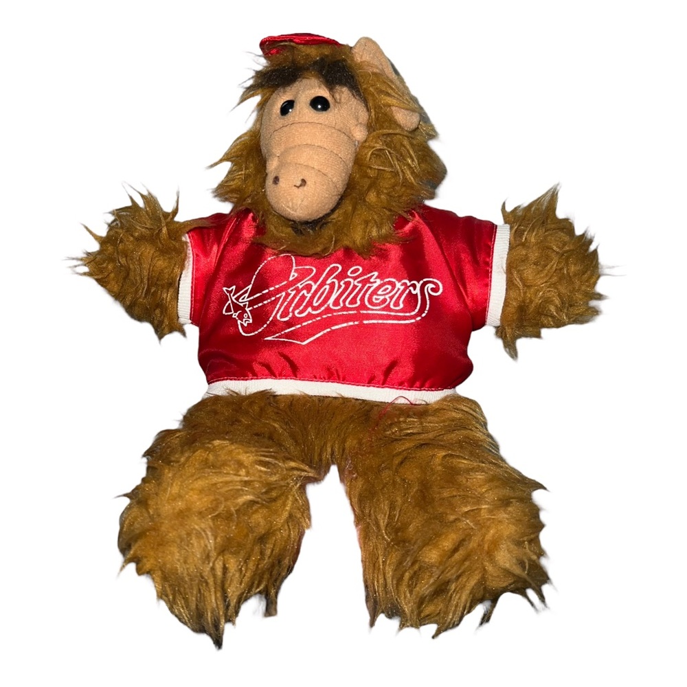 Vintage 1988 ALF Hand Puppet Burger King Orbiters Baseball 12" Plush Stuffed